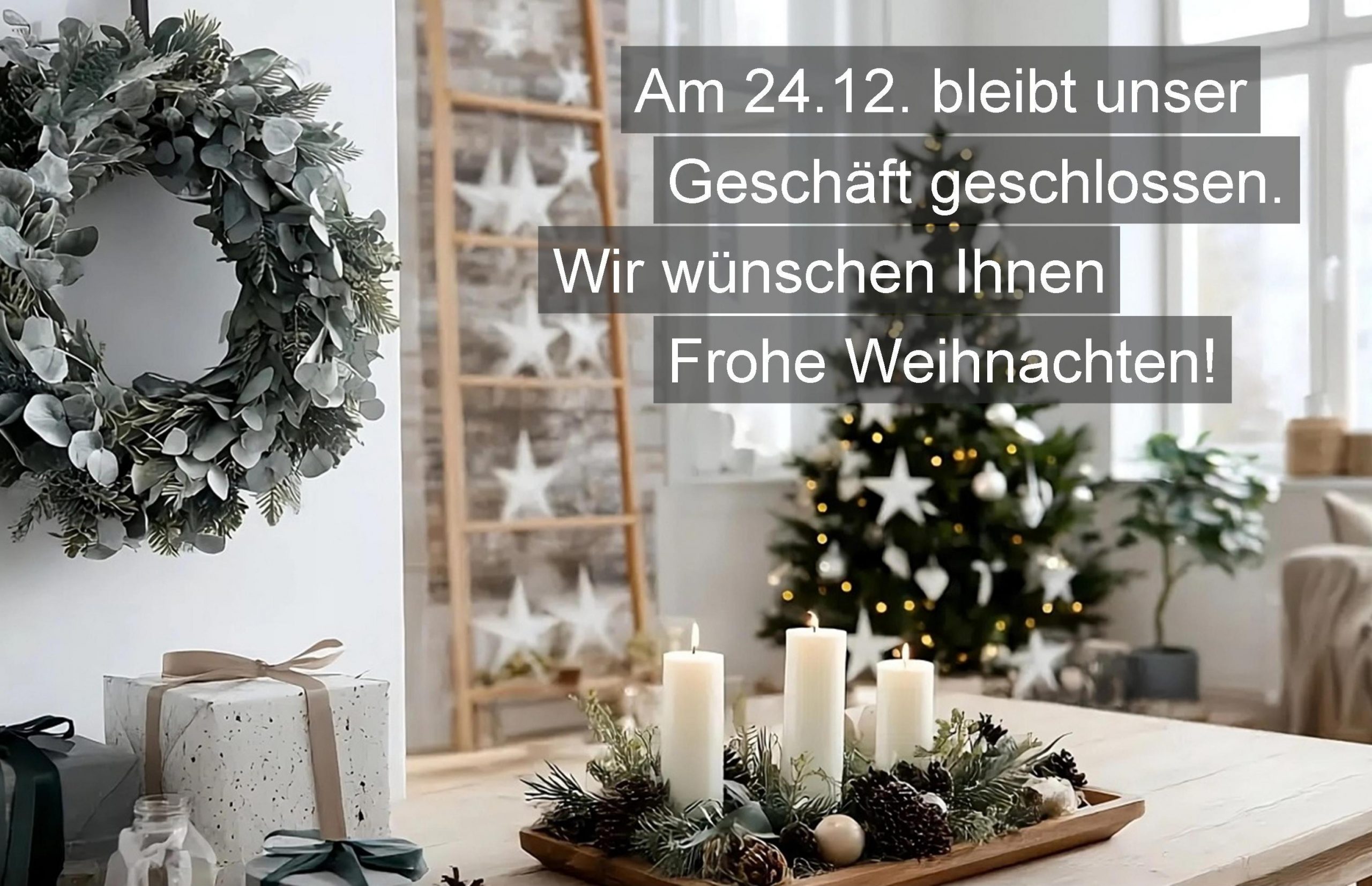 Heiligabend geschlossen